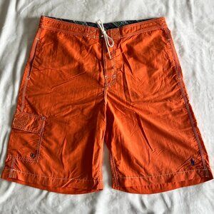 Polo by Ralph Lauren‎ Vintage Orange Kailua Swim Trunks Men's Size Medium